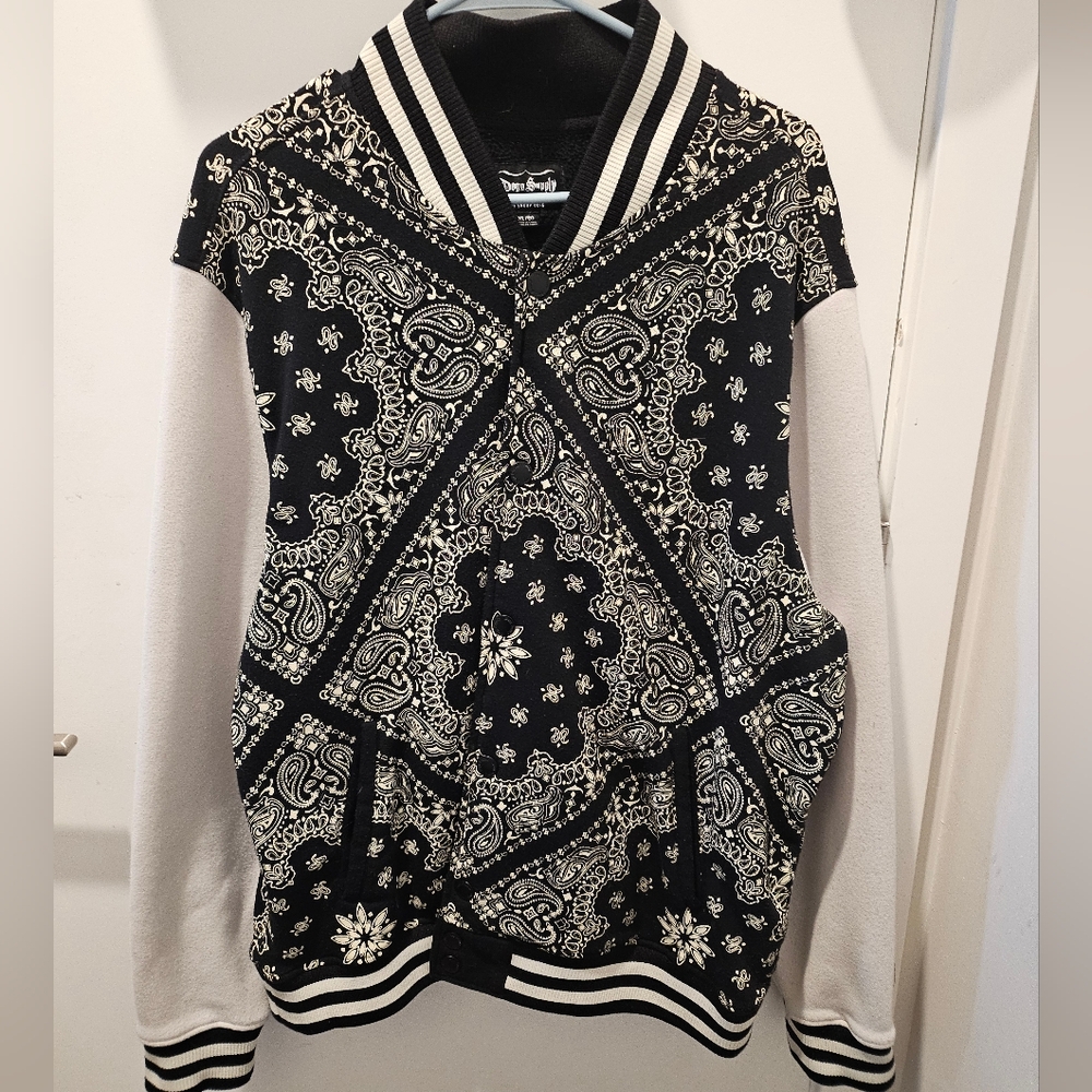 Dogg Supply/Snoop Dogg XL Black and White Paisley Hoodie